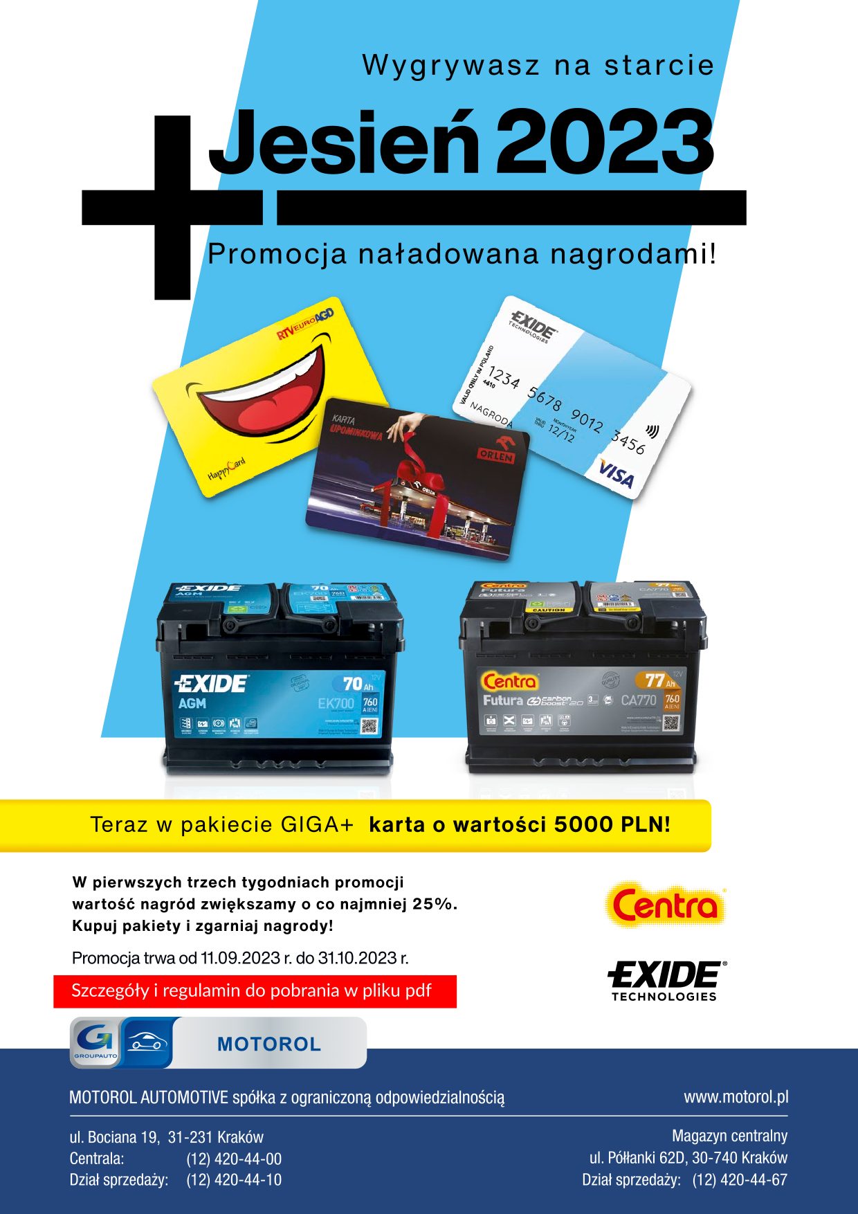 Promocja Exide Wygrywasz Na Starcie Jesie Motofaktor